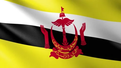 Flag of Brunei Stock Footage 150670987