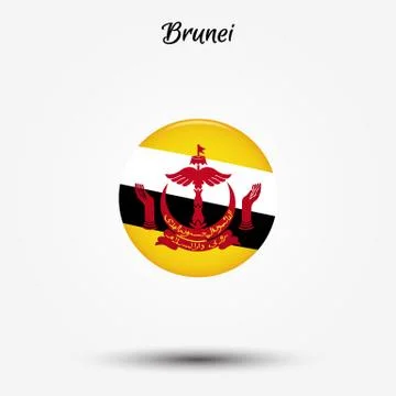 Flag of Brunei icon Stock Illustration
