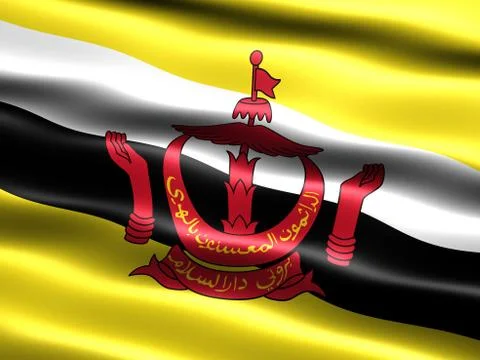 Flag of brunei Stock Illustration