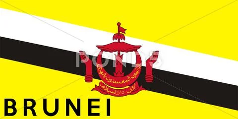 Flag of brunei Stock Illustration