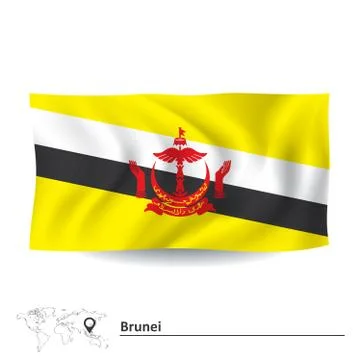 Flag of Brunei Stock Illustration