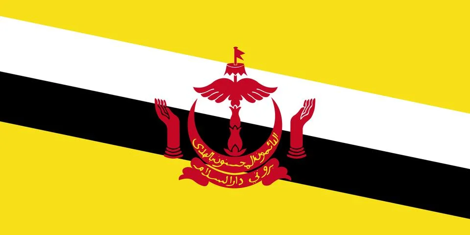 Flag of Brunei Stock Illustration