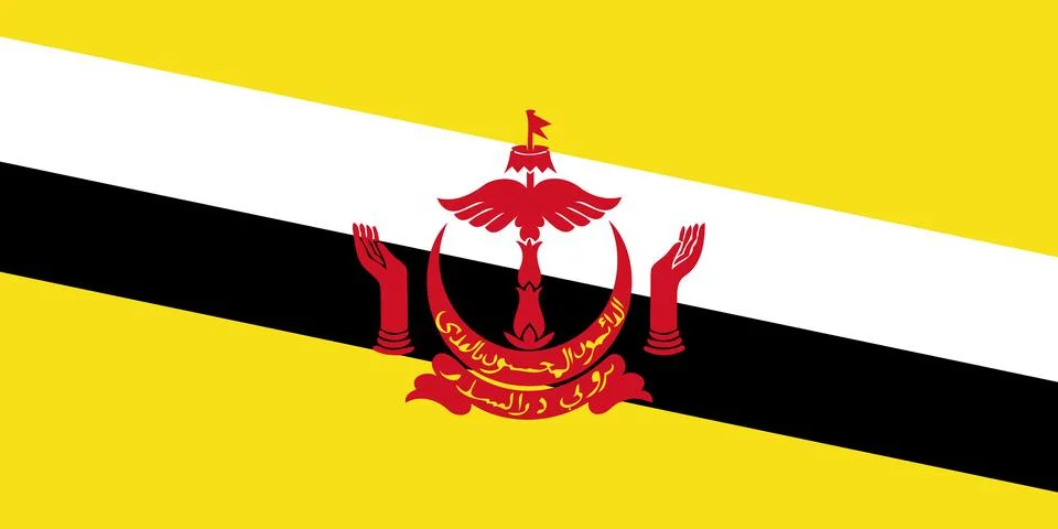 Flag of Brunei Stock Illustration