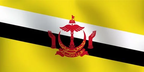 Flag of Brunei - Vector Illustration Stock Illustration