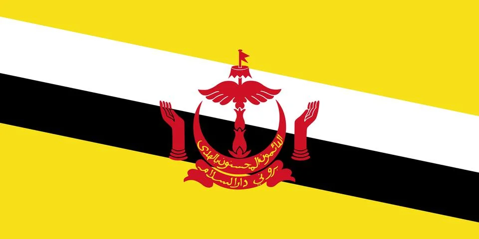 Flag of Brunei - Vector illustration. イラスト素材
