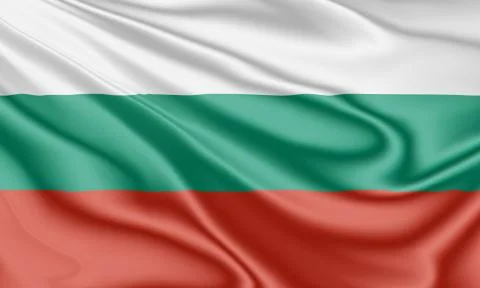 Flag of Bulgaria fluttering in the wind Stock Illustration