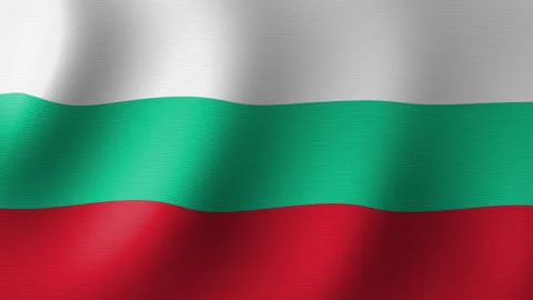 The flag of Bulgaria flutters in the wind. Seamless Animation 3d 動画素材 200835307