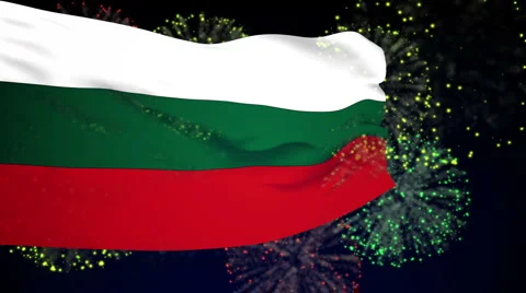 Flag of Bulgaria Video stock 1055295