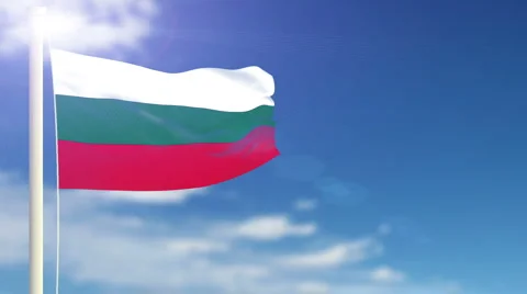 Flag of Bulgaria Video stock 1055303