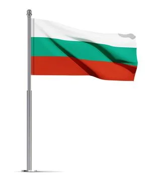 Flag of Bulgaria isolated on white background Stock Illustration