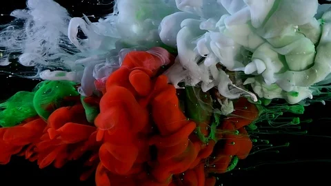 Flag of Bulgaria made of colored ink on a black background Stock-Footage 124063255