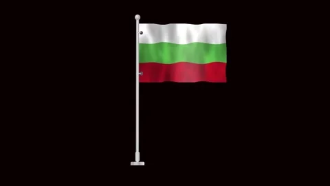 Flag of Bulgaria waving Stock Footage 318784378