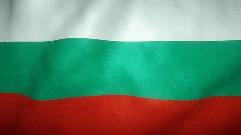 Flag of bulgaria waving in the wind Stock-Footage 125827372