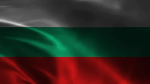 Flag of bulgaria which features white green and red. Vídeos de archivo 320063484