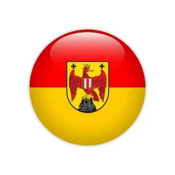 Flag Burgenland button Illustrazione stock