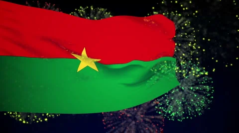 Flag of Burkina Faso Video stock 1055344