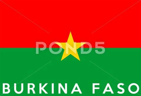 Flag of burkina faso Stock Illustration