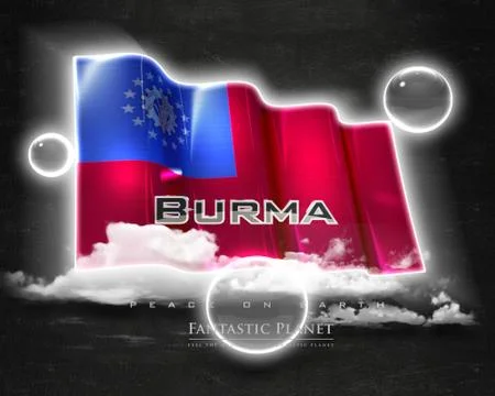 Flag Burma quality designer flag イラスト素材