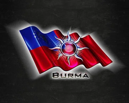 Flag Burma quality designer flag Stock Illustration