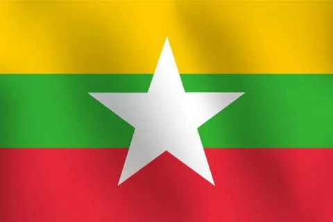 Flag of Burma - Vector Illustration Stock Illustration