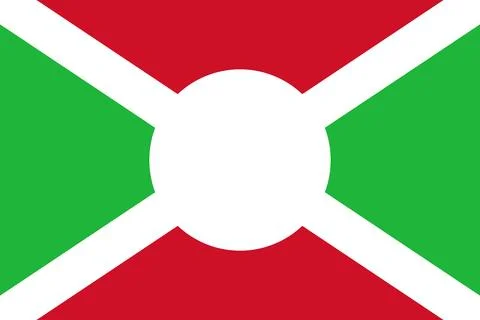 Flag of Burundi (1966) Illustrazione stock