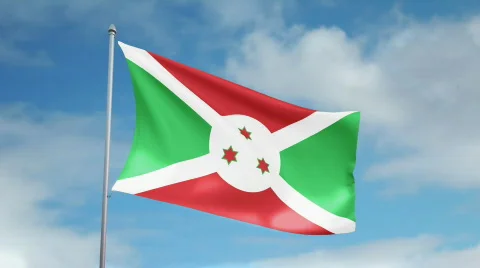 Flag of Burundi Video stock 435195