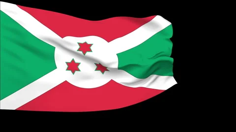 Flag of Burundi Stock Footage 1055368