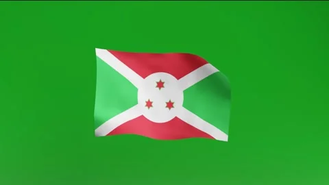 Flag of Burundi Stock Footage 162025778
