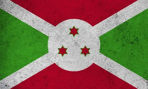 Flag Burundi grunge texture Illustrazione stock