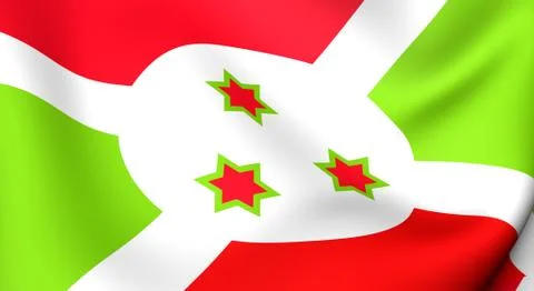 Flag of burundi Stock Illustration