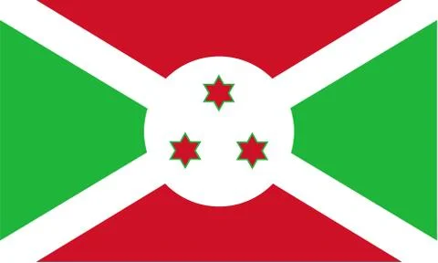 Flag of Burundi Stock Illustration