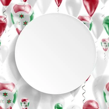 Flag of Burundi Stock Illustration