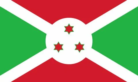 Flag of Burundi Stock Illustration