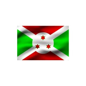 Flag of Burundi. Stock Illustration