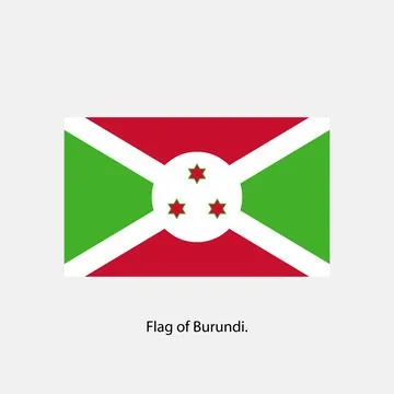 Flag of Burundi. Illustrazione stock