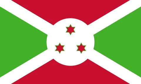 Flag of Burundi Stock Illustration