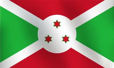 Flag of Burundi - Vector Illustration Stock Illustration