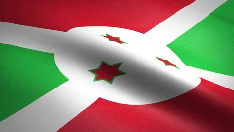 Flag of Burundi. Waving flag with highly detailed fabric texture seamless Stock-Footage 121638404