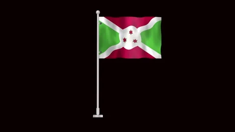 Flag of Burundi waving Stock Footage 318784384