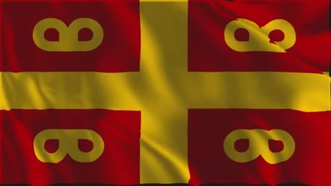Flag of the Byzantine Empire waving slowly Stock Footage 342147150