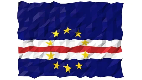 Flag of Cabo Verde 3D Wallpaper Animation Stock Footage 80952664