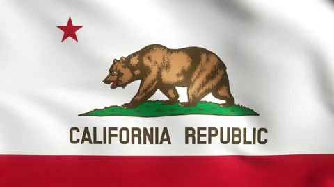 Flag of California Background Video Loop Vidéo 117864259