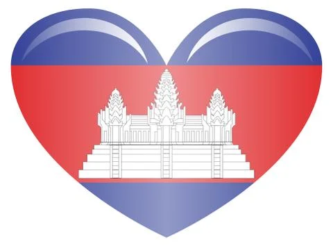 Flag of Cambodia. Accurate dimensions, element proportions and colors. イラスト素材