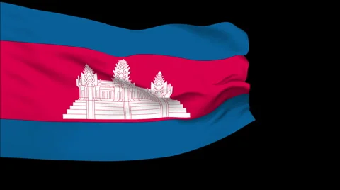 Flag of Cambodia Video stock 1055410