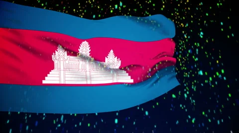 Flag of Cambodia Video stock 1055417