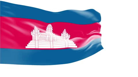 Flag of Cambodia Video stock 1055439
