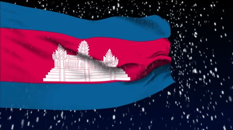 Flag of Cambodia Stock Footage 1055450