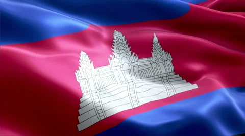 Flag Cambodia Vídeos de archivo 47727584