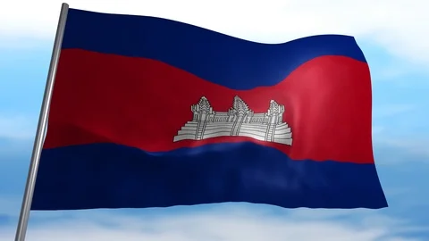 Flag of Cambodia Stock Footage 118549734