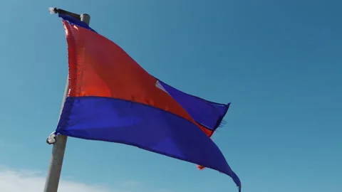 Flag of Cambodia Stock Footage 166163490